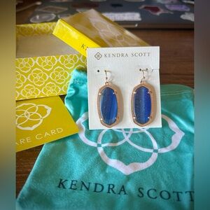 Kendra Scott Navy dusted glass Elle earrings